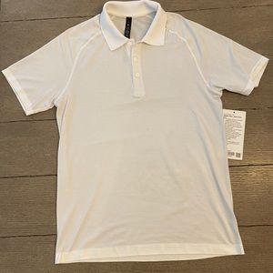 Lululemon Mens Metal Vent White Polo